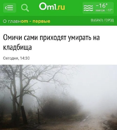 Омичи сами приходят умирать