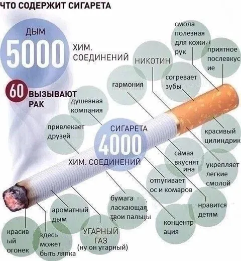 Что содержит сигарета
