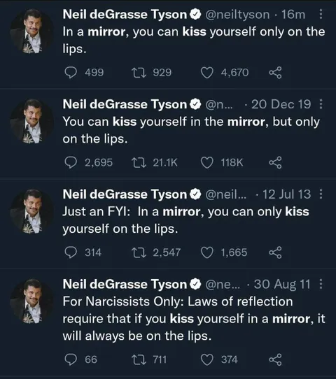 Neil deGrasse Tyson Repeats Mirror Joke