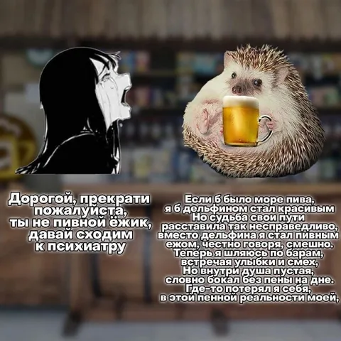 Пивной ёжик у психиатра