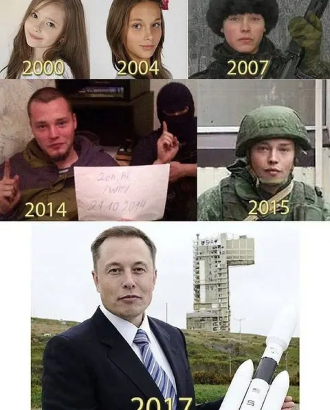 Эволюция от девочки до Илона Маска