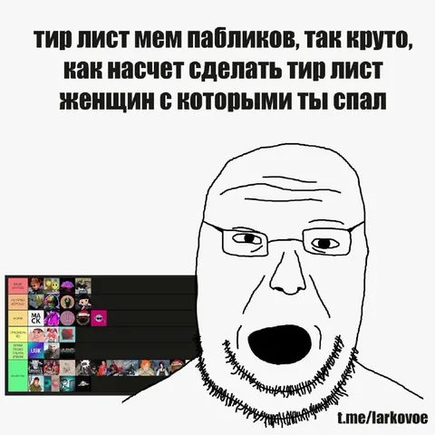 Тир-лист женщин, с которыми спал