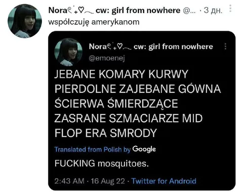 Współczuję amerykanom komary