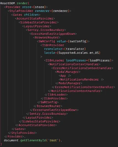 React App Provider Nesting