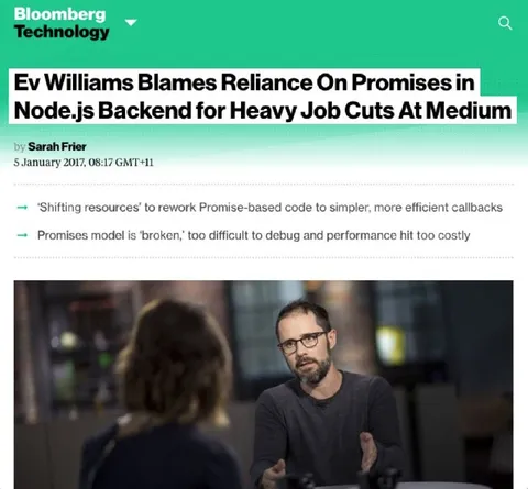Ev Williams Blames Node.js Promises