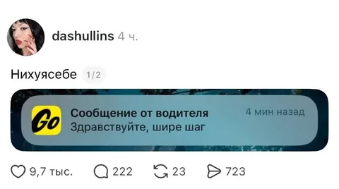 Водитель просит шире шаг