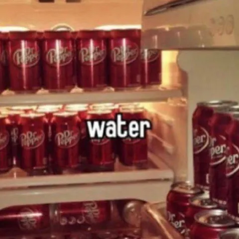 Dr Pepper Labeled Water