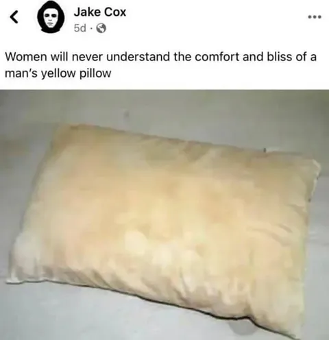 Man's Yellow Pillow Bliss