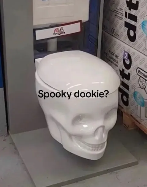 Spooky Dookie Toilet Skull