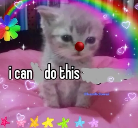 Cute Kitten Says I Can Do This