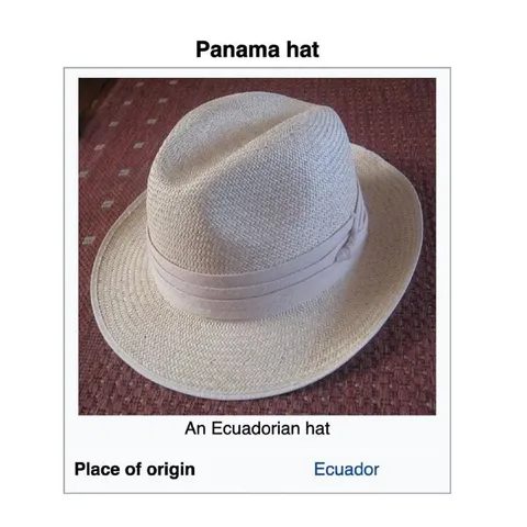 Panama Hat Is Ecuadorian