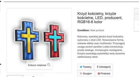 Kolorowe krzyże LED