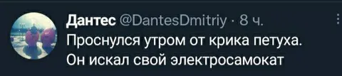 Проснулся от крика петуха
