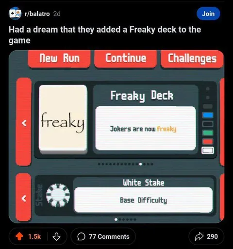 Freaky Deck in Balatro