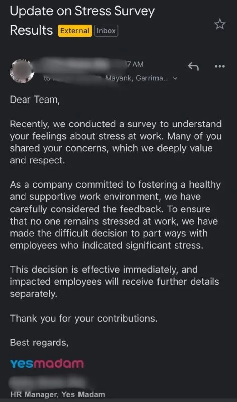 Stress Survey Firings