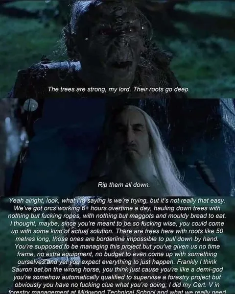 Saruman's Terrible Forestry Management