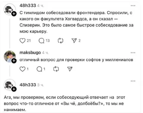 Собеседование на Слизерин