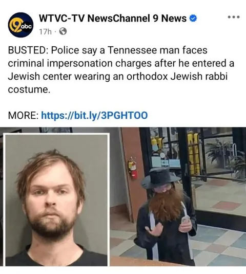 Rabbi Disguise Criminal Impersonation