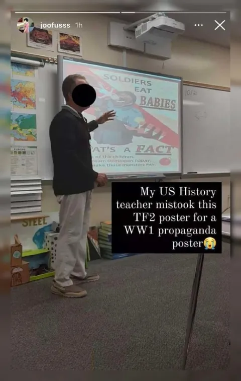 Teacher Mistakes TF2 Poster for WW1 Propaganda