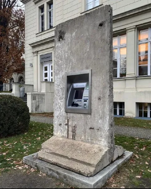 ATM Behind a Concrete Wall