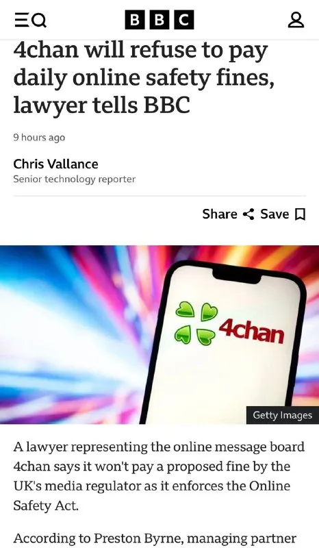4chan Refuses Online Safety Fine