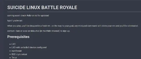 Suicide Linux Battle Royale