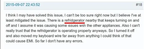 Refrigerator Solves Computer Errors