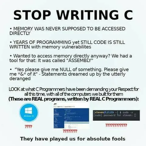 Stop Writing C Programs