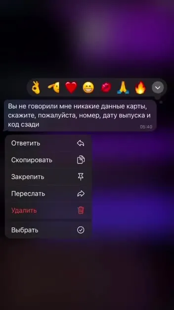 Пуховик и данные карты