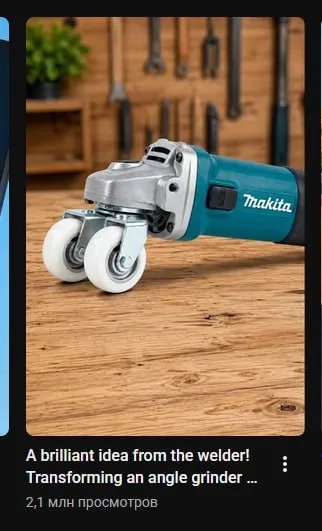 Welder Turns Angle Grinder Into Caster