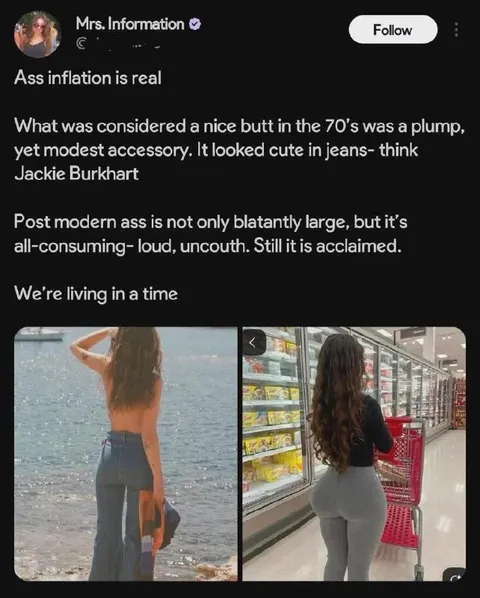 Ass inflation is real