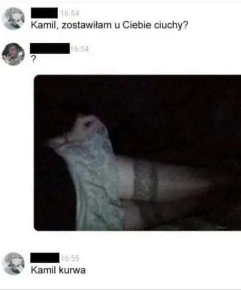 Kamil zostawiłam ciuchy