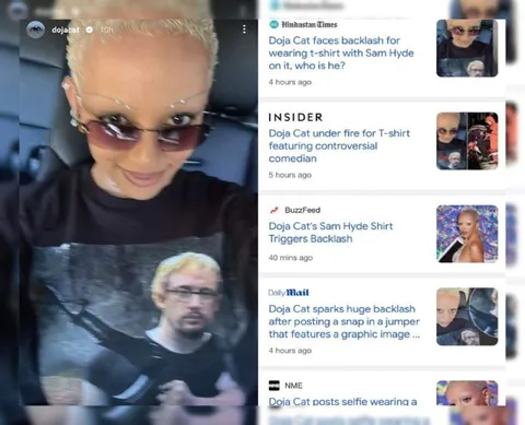 Doja Cat Sam Hyde Shirt Backlash