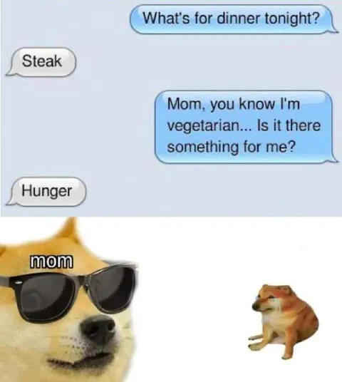 Vegetarian Wants Dinner