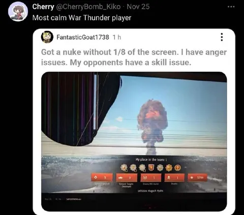 Calmest War Thunder Player