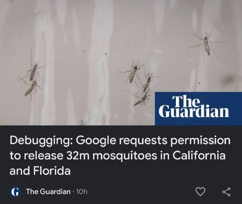 Google Releases 32m Mosquitoes