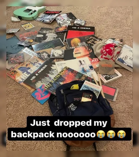 Dropped Backpack Full of Albums