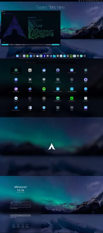 Linux Desktop UI Showcase