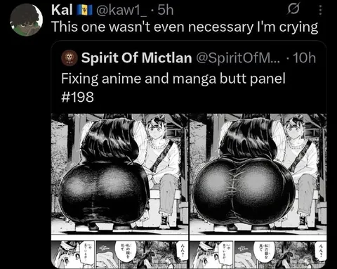 Unnecessary Anime Butt Panel Fix