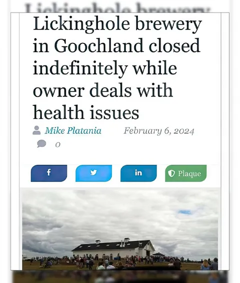 Lickinghole Brewery Closes Indefinitely