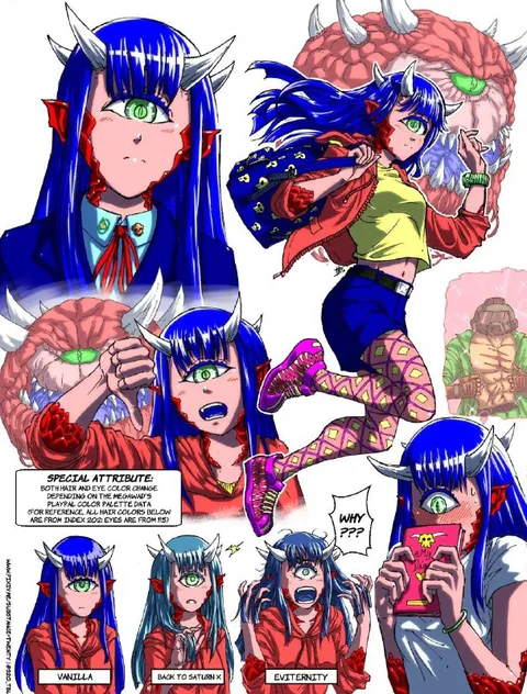 Demon Girl Hair Color Palette