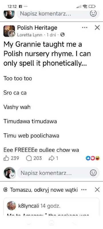 Phonetic Polish Nursery Rhyme