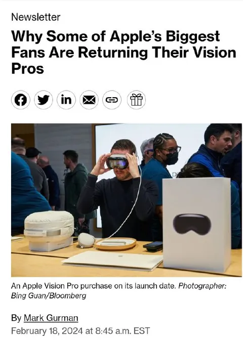 Apple Fans Return Vision Pro
