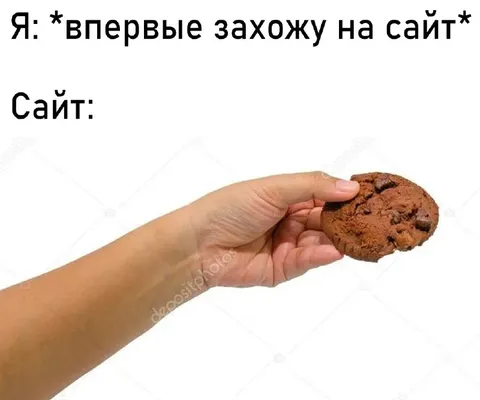 Сайт просит принять печенье