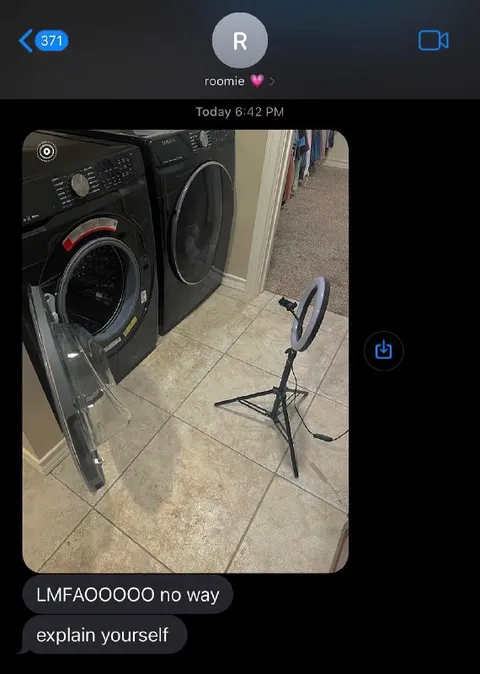 Roommate Finds the Ring Light