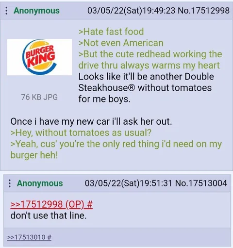 Redhead Burger King Crush