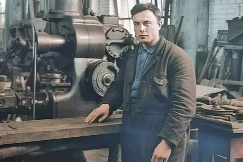 Илон Маск на заводе