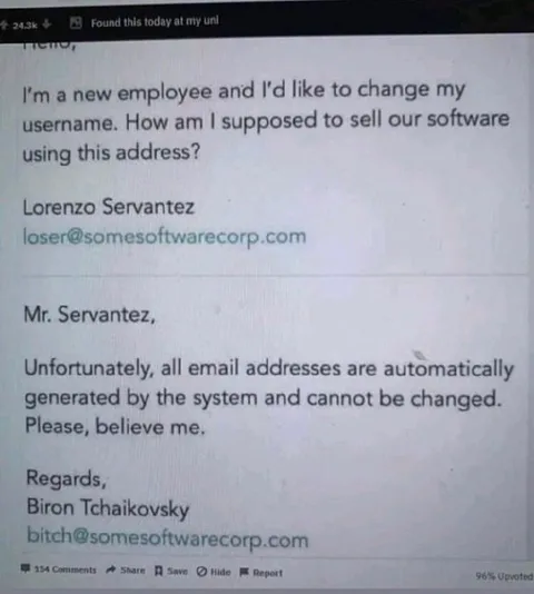 The Worst Company Email Addresses