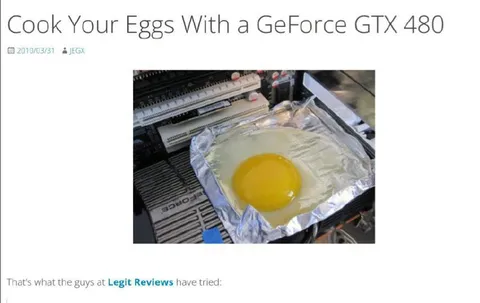 Cook Eggs With a GTX 480