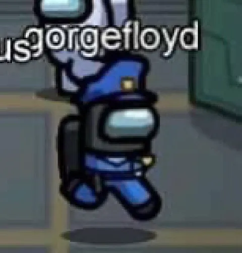 Синий полицейский из Among Us